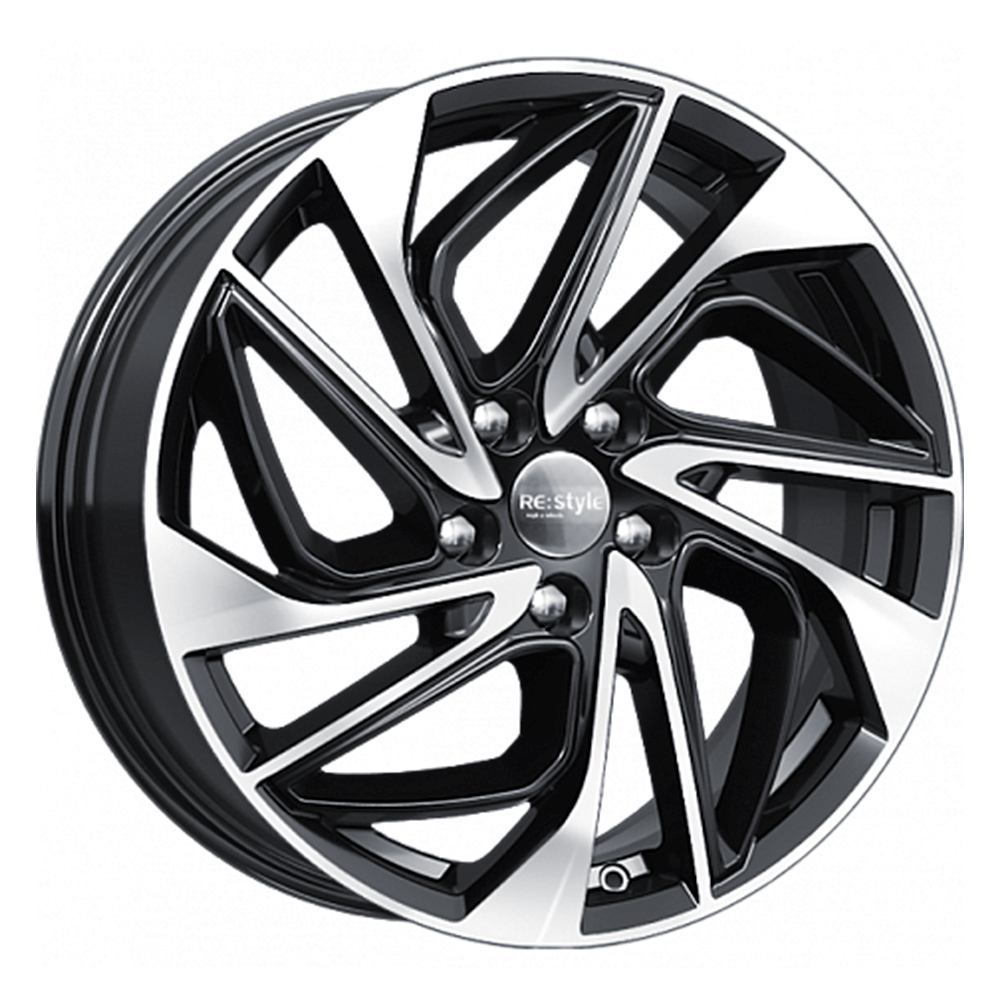 Диск литой 7,0*18 5*114,3 ET35 60,1 КиК КС883 (ZV 18_RAV4 XA5) алмаз черный