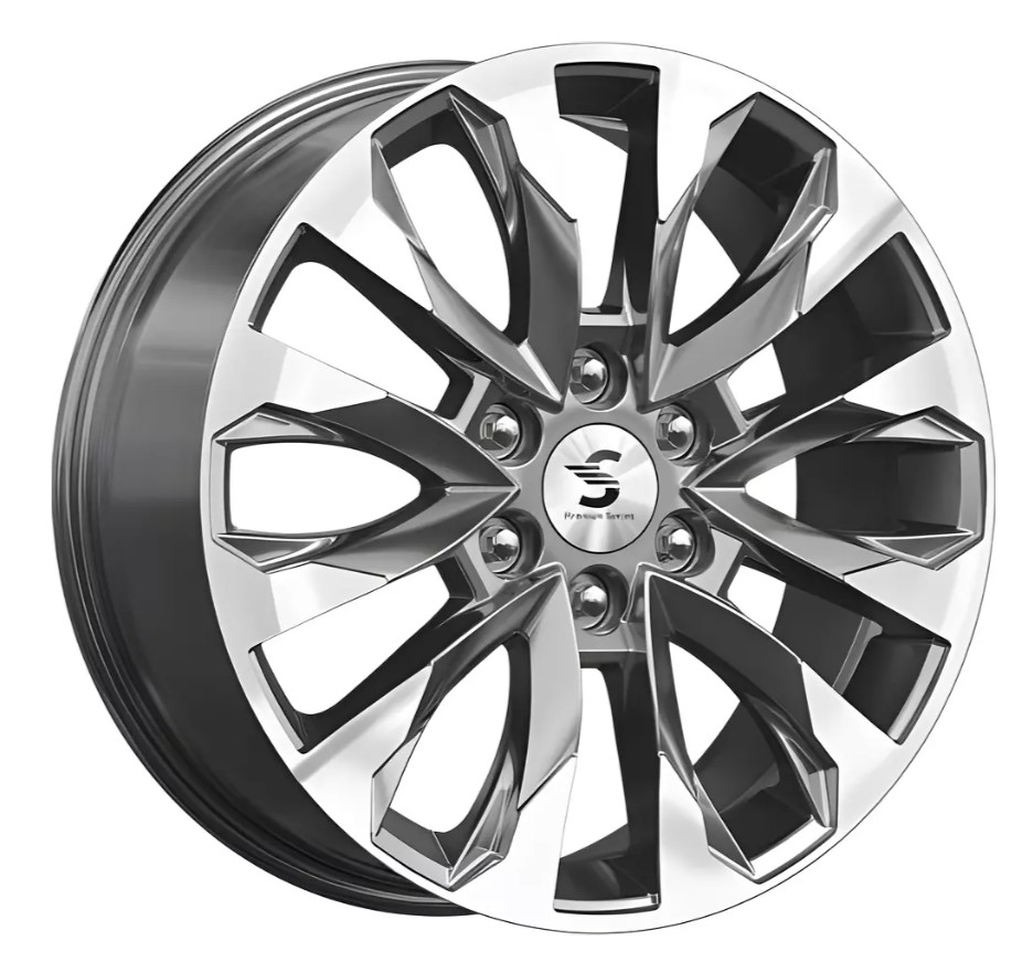 Диск литой 8,0*20 6*139,7 ET55 100,1 КиК КР007 (Tank 700) Diamond Gloss Graphite